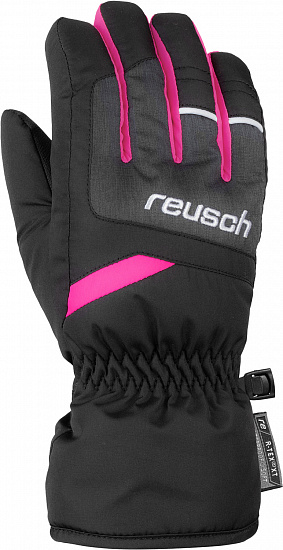 Перчатки детские Reusch Bennet R-Tex XT Black/Black Melange/Pink Glo - Фото 1 большая