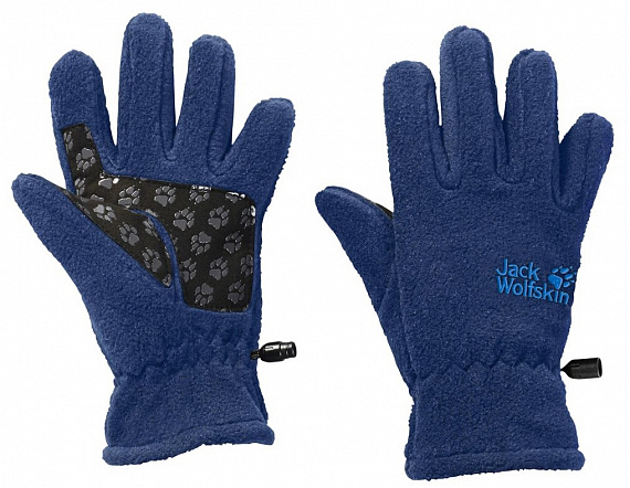 Перчатки детские Jack Wolfskin Kids Fleece Royal Blue - Фото 1 большая