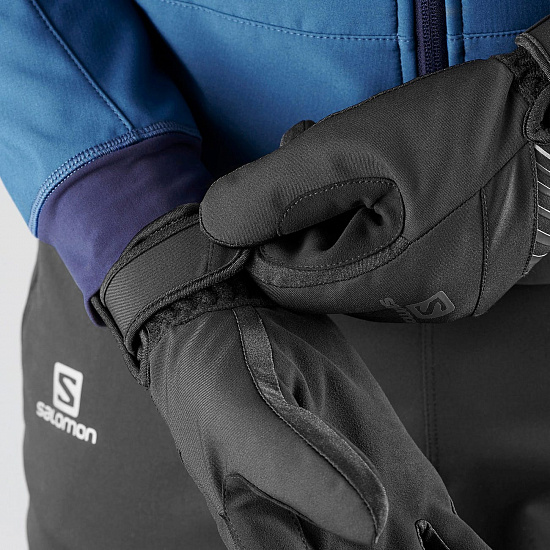 Перчатки Salomon RS Warm Black/Black/Charcoal - Фото 3 большая