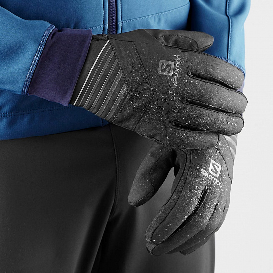 Перчатки Salomon RS Warm Black/Black/Charcoal - Фото 4 большая