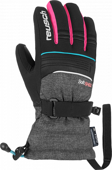 Перчатки детские Reusch Kondor R-Tex Xt Blck/Blck Mel/Knouck Pink - Фото 1 большая
