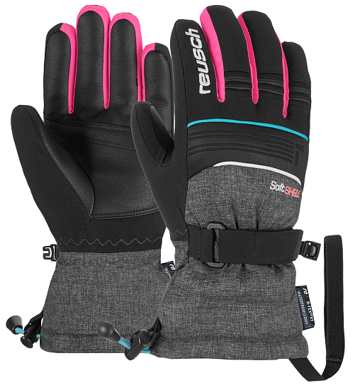 Перчатки детские Reusch Kondor R-Tex Xt Blck/Blck Mel/Knouck Pink - Фото 3 большая