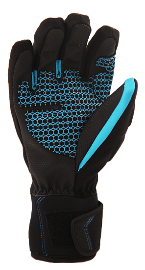 Перчатки детские Snowlife Racer DT (Juniors) Black/Turquoise - Фото 2 большая