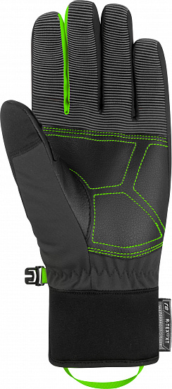 Перчатки мужские Reusch Strike R-Tex Xt Black/Black Melange/Neon Green - Фото 2 большая