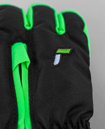 Перчатки детские Reusch Ben Black/Neon Green - Фото 6 большая