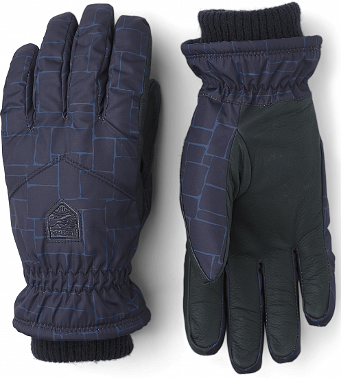 Перчатки женские Hestra Primaloft Rib Knit Dark Navy Print - Фото 1 большая