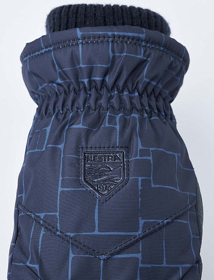 Перчатки женские Hestra Primaloft Rib Knit Dark Navy Print - Фото 2 большая