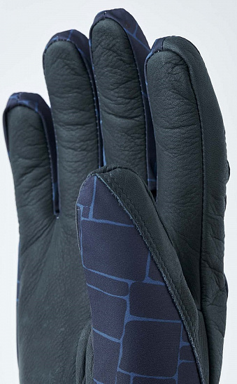 Перчатки женские Hestra Primaloft Rib Knit Dark Navy Print - Фото 3 большая
