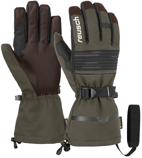 Перчатки мужские Reusch Isidro Gtx Burnt Olive/Dark Brown - Фото 3 большая