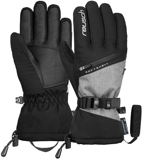 Перчатки женские Reusch Demi R-Tex XT Black/Grey Melange - Фото 3 большая