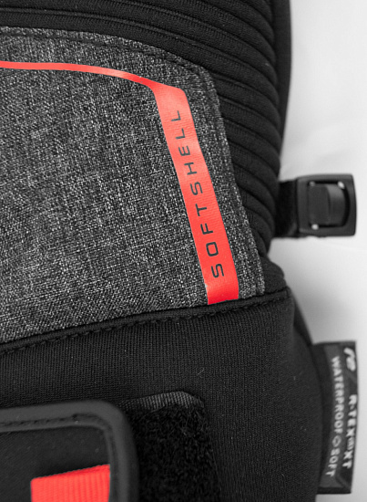 Перчатки мужские Reusch Luca R-Tex XT Black/Black Melange/Fire Red - Фото 4 большая