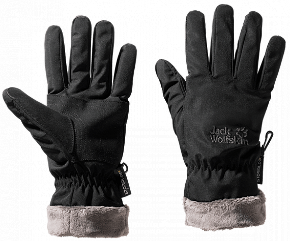 Перчатки женские Jack Wolfskin Stormlock Highloft Black - Фото 1 большая