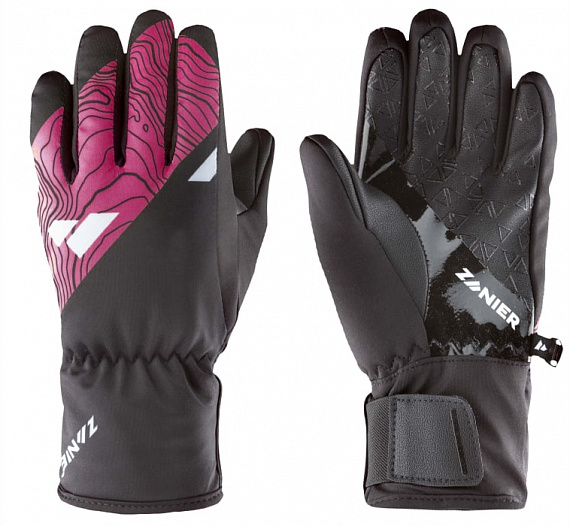 Перчатки детские Zanier Sillian Stx Fuchsia-Schwarz - Фото 1 большая