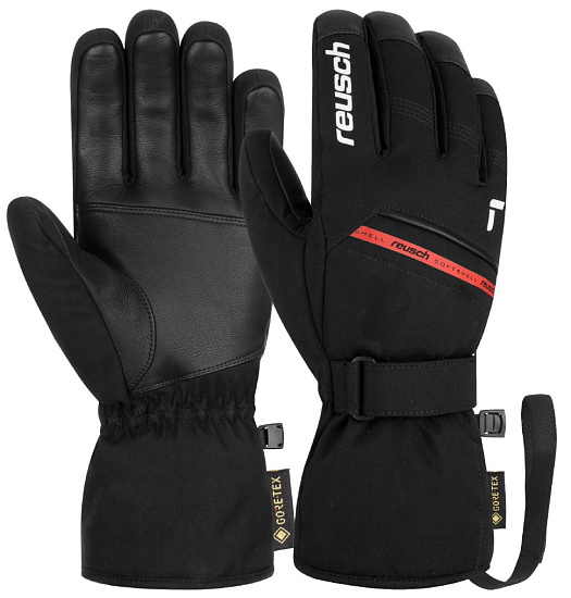 Перчатки мужские Reusch Morris Gore-Tex Black/White/Fire Red - Фото 3 большая
