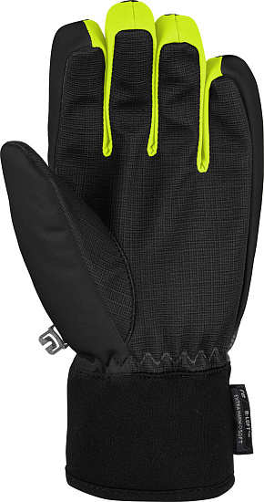 Перчатки детские Reusch Torby R-Tex XT Black Melange/Black/Safety Yellow - Фото 2 большая