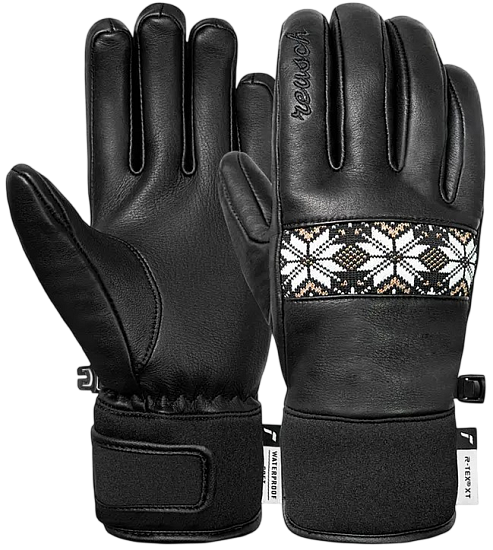 Перчатки Reusch Charlize R-Tex XT Black/White/Gold - Фото 1 большая