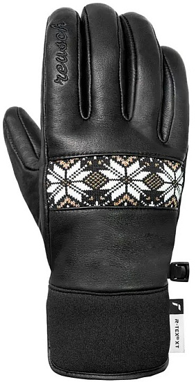 Перчатки Reusch Charlize R-Tex XT Black/White/Gold - Фото 2 большая
