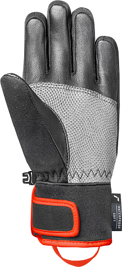 Перчатки детские Reusch Worldcup Warrior R-Tex XT Junior Black/Silver/Fluo Red - Фото 2 большая