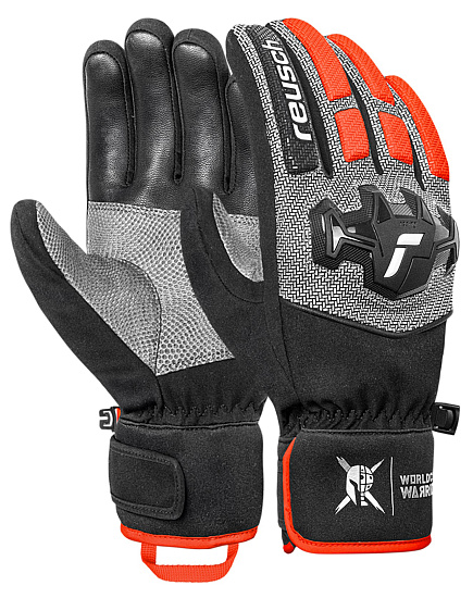 Перчатки мужские Reusch Worldcup Warrior R-Tex XT Black/Silver/Fluo Red - Фото 3 большая