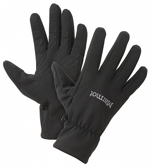 Перчатки мужские Marmot Connect Softshell Black - Фото 1 большая