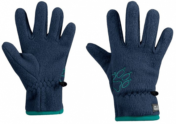 Перчатки детские Jack Wolfskin Baksmalla Fleece Dark Indigo - Фото 1 большая