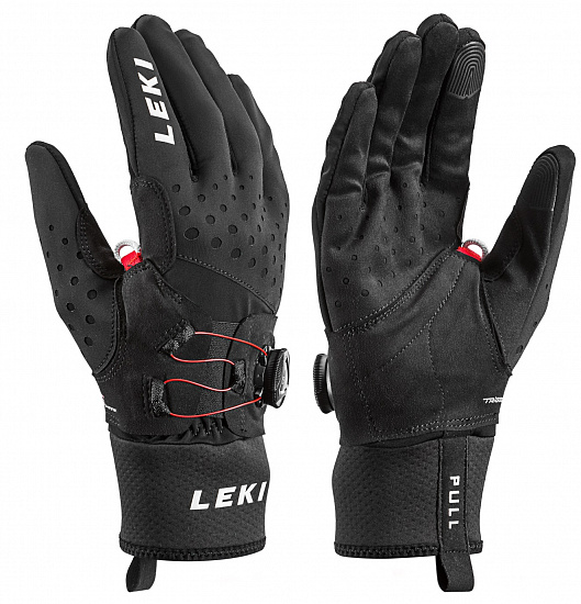 Перчатки Leki Nordic Tune Shark Boa Black - Фото 1 большая