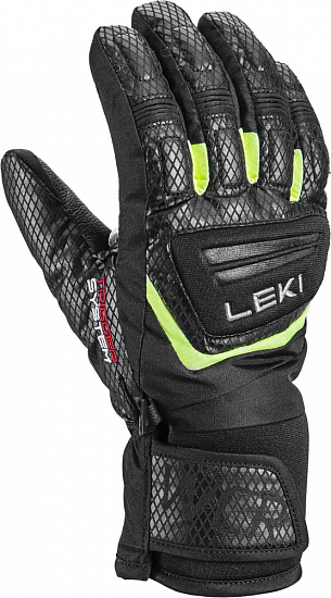 Перчатки детские Leki HS WCR Team 3D Black/Yellow - Фото 1 большая