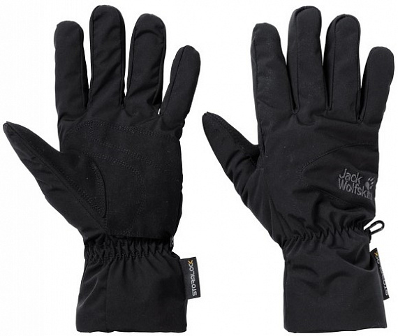 Перчатки Jack Wolfskin Stormlock Highloft Black - Фото 1 большая