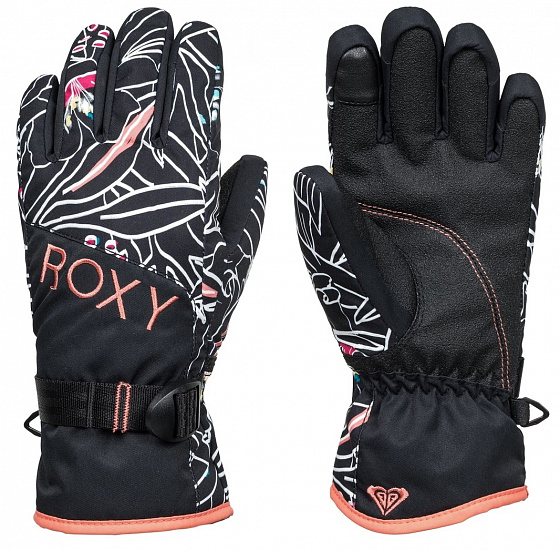 Перчатки детские Roxy Jetty True Black Outlines - Фото 1 большая