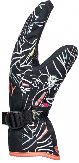 Перчатки детские Roxy Jetty True Black Outlines - Фото 2 большая
