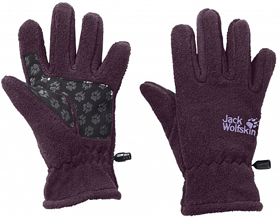Перчатки детские Jack Wolfskin Fleece Aubergine - Фото 1 большая