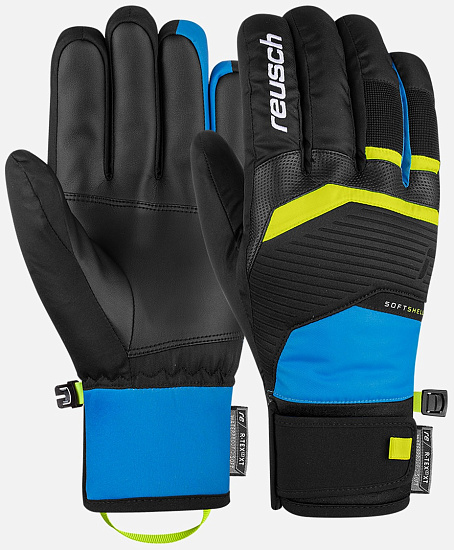 Перчатки Reusch Venom R-Tex Xt Black/Brilliant Black/Brilliant Yellow - Фото 2 большая