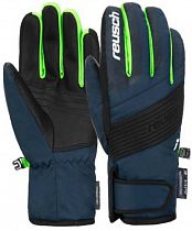 Перчатки детские Reusch Duke R-Tex XT Black/Dress Blue/Neon Green