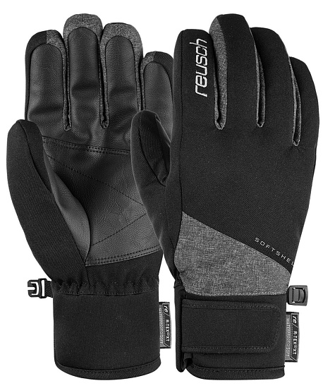 Перчатки женские Reusch Britney R-Tex Xt Black Melange - Фото 3 большая