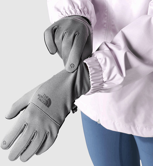 Перчатки женские The North Face Etip Recycled TNF Medium Grey Heather - Фото 2 большая