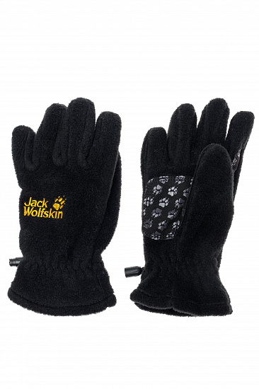 Перчатки детские Jack Wolfskin Fleece Black - Фото 2 большая