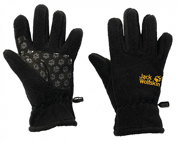 Перчатки детские Jack Wolfskin Fleece Black - Фото 1 большая