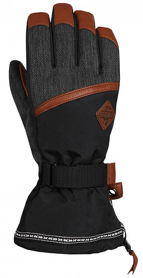 Перчатки мужские Snowlife Rider DT Black/Grey - Фото 1 большая