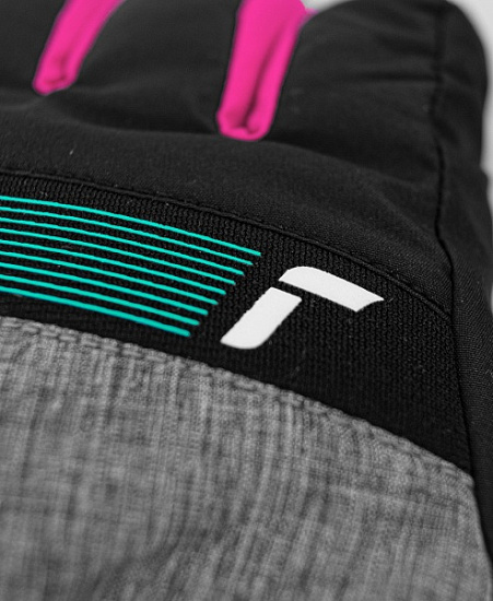 Перчатки детские Reusch Flash GTX Black/Black Melange/Pink Glo - Фото 6 большая