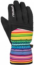 Перчатки детские Reusch Alan Blck/Multicol Lines