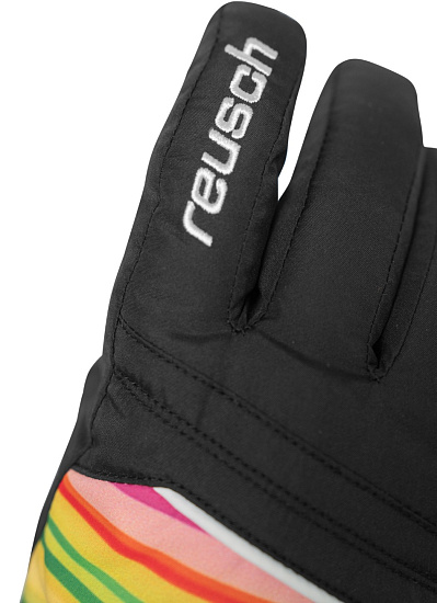 Перчатки детские Reusch Alan Blck/Multicol Lines - Фото 3 большая