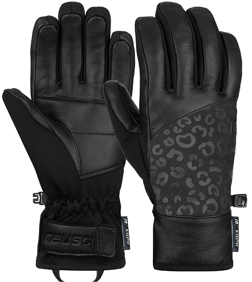 Перчатки женские Reusch Beatrix R-Tex Xt Black/Black Leopard - Фото 2 большая