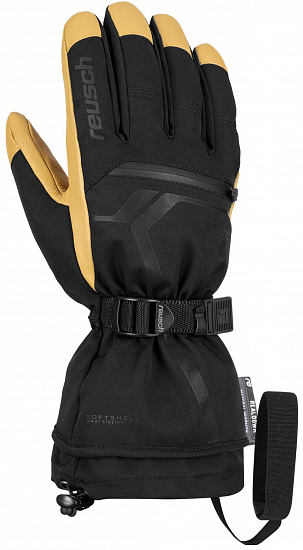 Перчатки мужские Reusch Down Spirit Gtx Black/Camel - Фото 1 большая