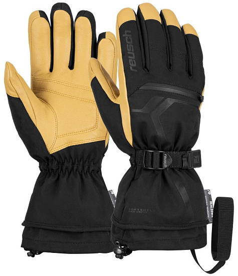 Перчатки мужские Reusch Down Spirit Gtx Black/Camel - Фото 2 большая