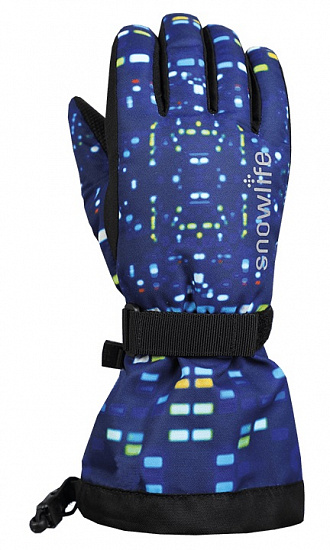Перчатки детские Snowlife JR Long Cuff DT Colored Lights - Фото 1 большая