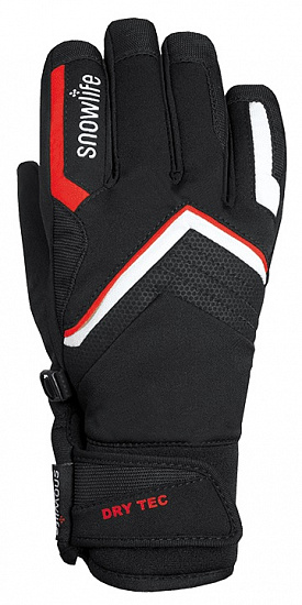 Перчатки детские Snowlife JR Rapid DT Black/Red/White - Фото 1 большая