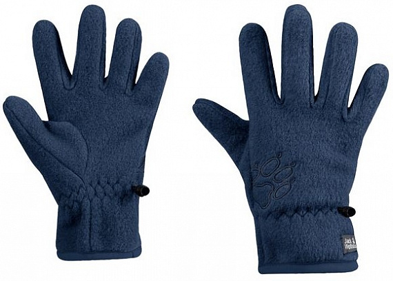 Перчатки детские Jack Wolfskin Baksmalla Fleece Dark Indigo - Фото 1 большая