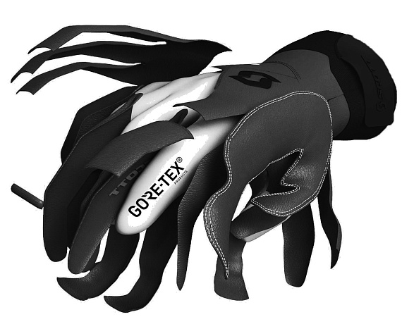Перчатки мужские Scott Explorair Premium GTX Black - Фото 2 большая