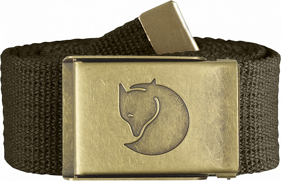 Ремень Fjallraven Canvas Brass 4см Dark Olive - Фото 1 большая