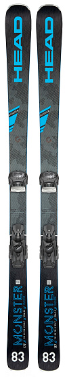 Горные лыжи Head Monster 83 Ti Sw с креплениями Attack2 13 Gw Brake 85 [A] Black/Blue - Фото 1 большая